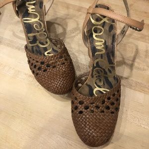 Sam Eledman Basket Weave Sandals